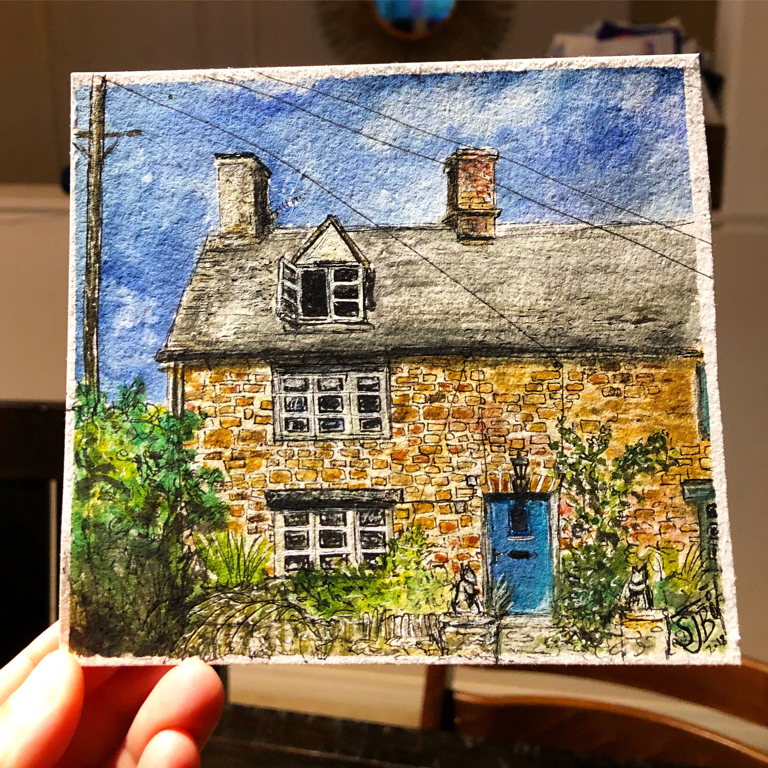 8"x8" Custom Home in Watercolor